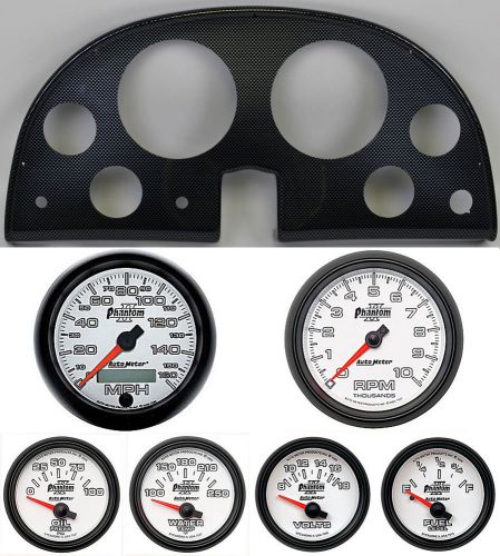 63-67 corvette carbon dash carrier w/ auto meter phantom ii gauges