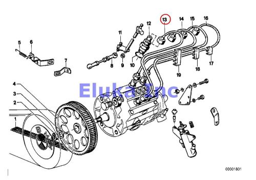 Bmw genuine mechanical fuel injection injection pipe 1st cylinder 114