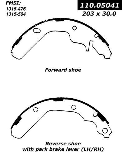 Centric 111.05041 brake pad or shoe, rear-new brake shoe-preferred