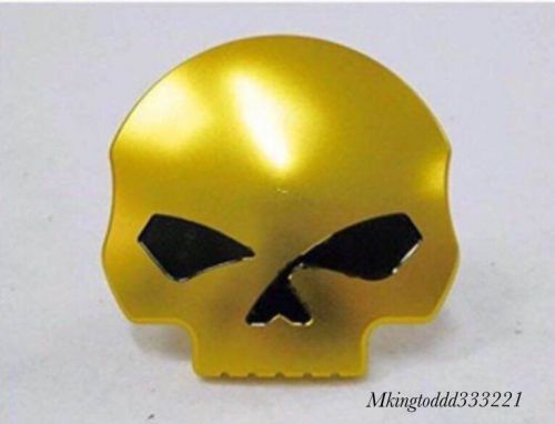 Gold skull gas tank cap for harley davidson touring road king custom flhrs