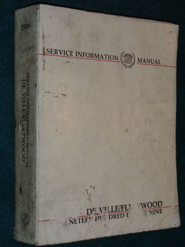 1989 cadillac fleetwood / deville / shop manual original g.m. book!