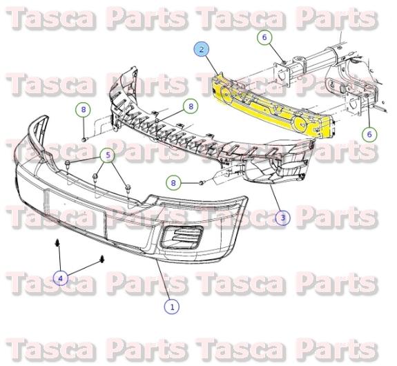 Brand new mopar front bumper support 2005-2011 dodge dakota #55077648ag