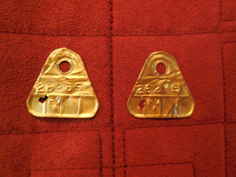 1957-61 corvette/passenger car 2x4 carb id tags.