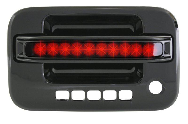 Ipcw flr04bf1 red led and smoke lens front door handle ford f150 f250 ld - pair