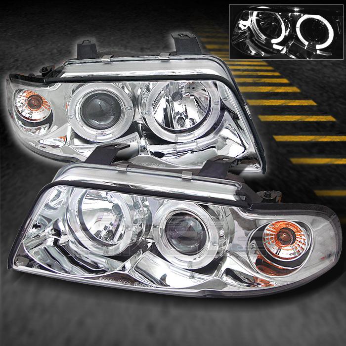 96-99 audi a4 s4 dual halo projector headlights w/built in corner signal lights