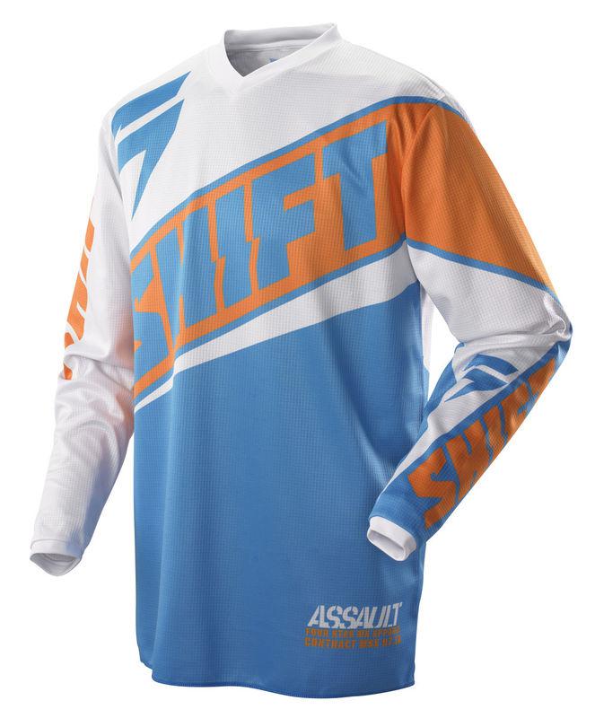 Shift assault race orange / blue jersey  motocross dirtbike atv mx 2014