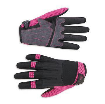 Harley-davidson® womens textile pink mesh full finger glove x small 97367-11vw