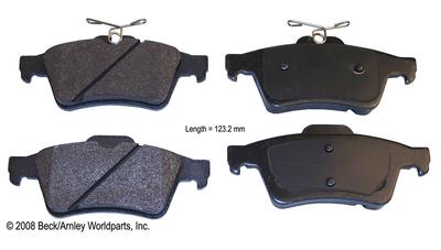 Beck arnley 089-1753 brake pad or shoe, rear-disc brake pad