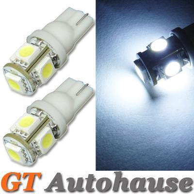 White 6000k 5-smd t10 led lights bulbs 168 194 927 w5wb w5w 2821 #06