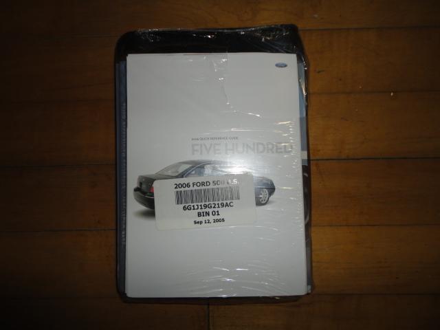 2006 ford five hundred owners manual