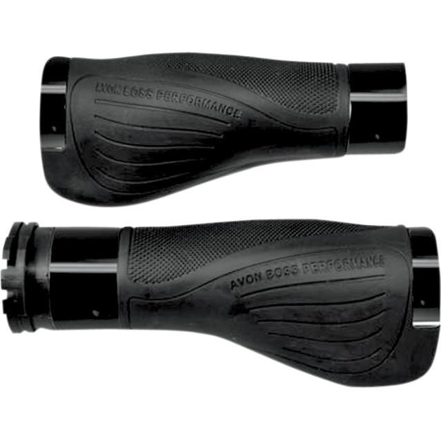 Avon black boss performance hand grips for 1984-2013 harley softail sportster