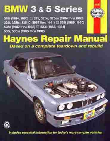 Bmw 3 & 5 series repair shop manual 1982 1983 1985 1987 1989 1990 1992 1994 1996