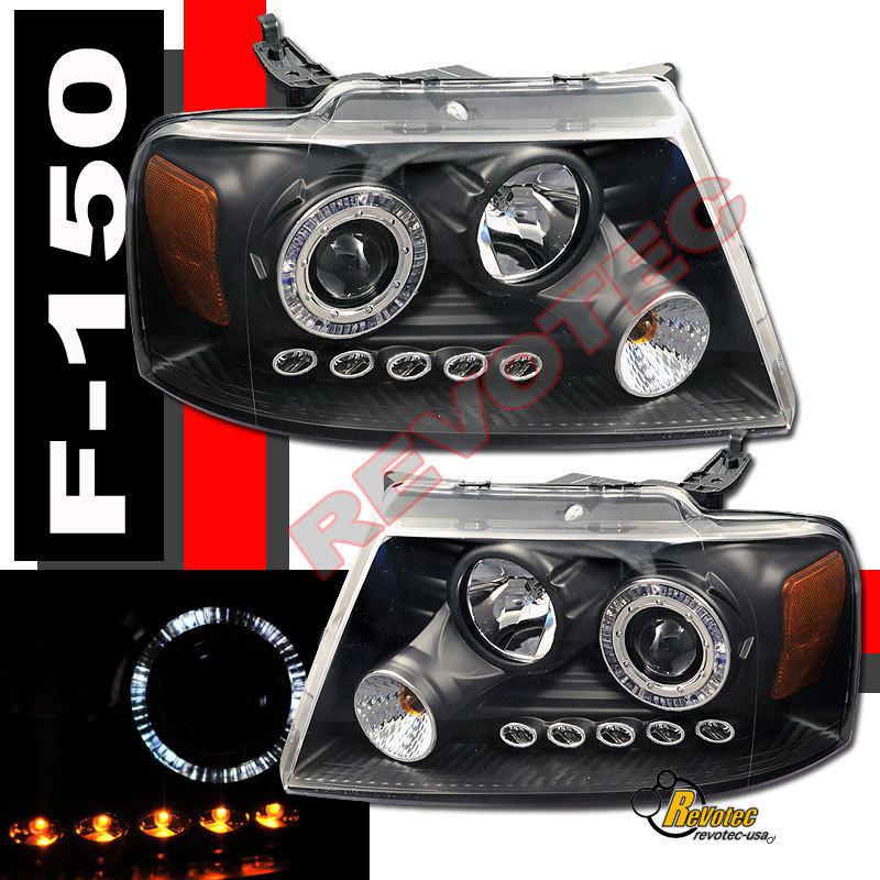 04 05 06 07 08 ford f150 06-08 lincoln mark lt led halo projector headlights