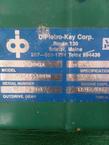 Volvo penta tamd41a  , 1500 hours  marine diesel engine