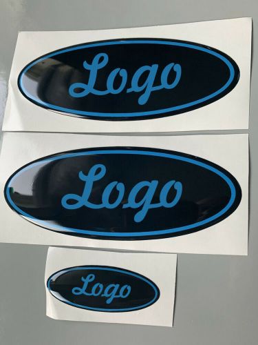 Custom ford fiesta mk8.5 - 2022  gel badge overlays set of 3 black/nitro