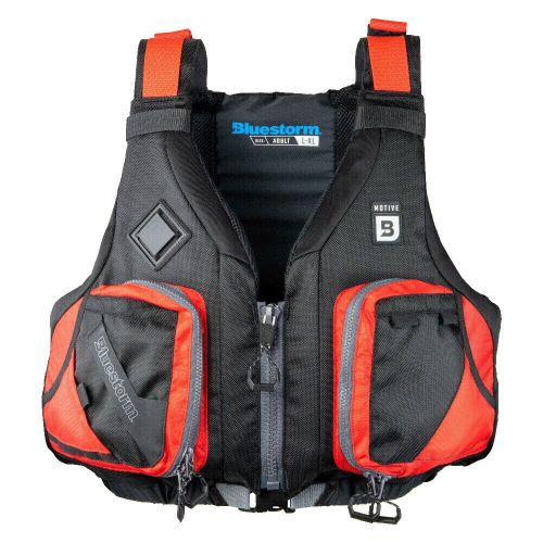 Bluestorm motive kayak fishing vest - nitro red - 2xl/3xl bs-248-rdd-2/3xl