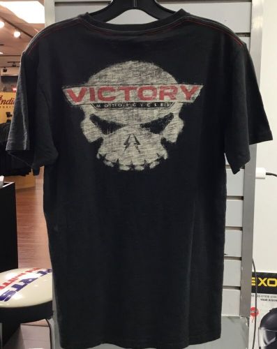 Victory motorcycle new oem men&#039;s black bar logo tee shirt, small, 286517702