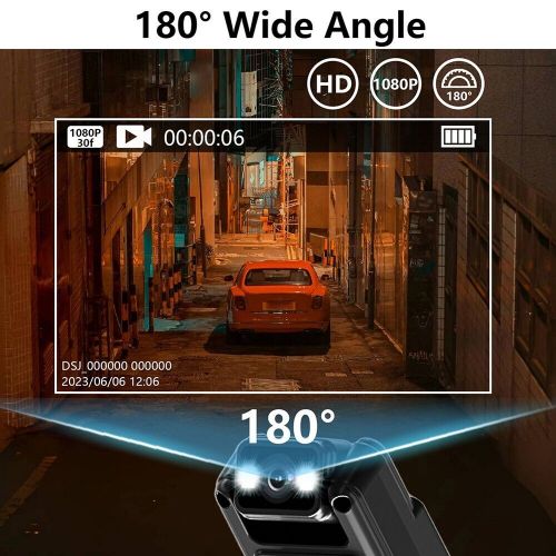 Wifi car camera 1080p portable digital video recorder worn small body cam night