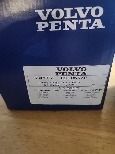 New in box genuine oem volvo penta u-joint bellows kit 23075752