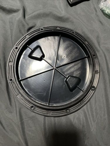 8” round deck plate uv-resistant black inspection hatch cover for marine boat