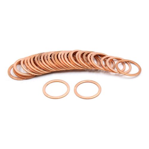 30pcs 16mm interior diameter copper washers flat car seals rings-