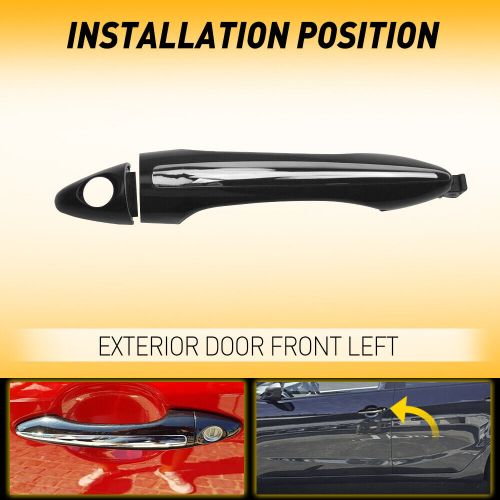 Exterior door handle black for 2014-2018 kia forte cerato front left driver side