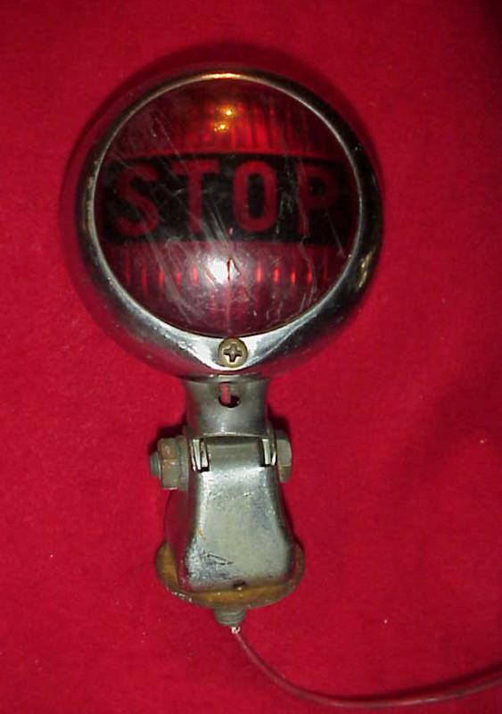 Vintage 1930s stop glass taillight motorcycle harley davidson indian bobber rare