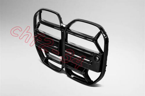 Front center grilles gloss black cs style grill for 2021-24 bmw 4 series g22 g23