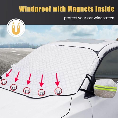 Car windshield snow ice anti-frost cover with 4 layers protection 147x114cm