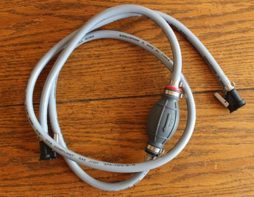 Outboard motor gas tank hose 3/8&#034; with primer bulb and connectors new