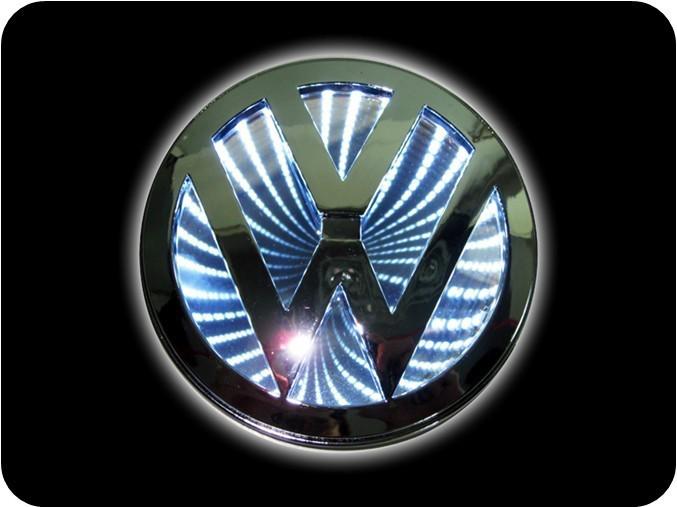 Volkswagen passat car led light emblem 3d car badge 3d logo white  diameter 9cm