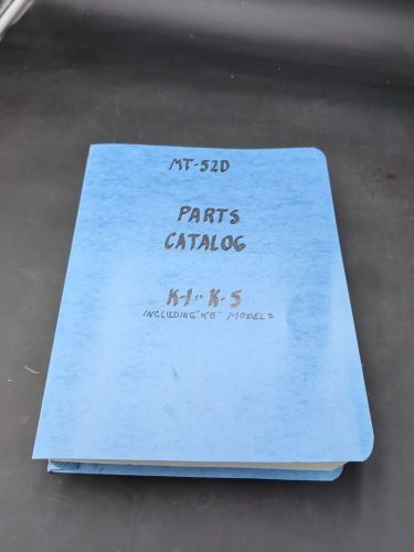 International k-1 to k-5 parts catalog book manual mt-52d kb-1 to kb-5