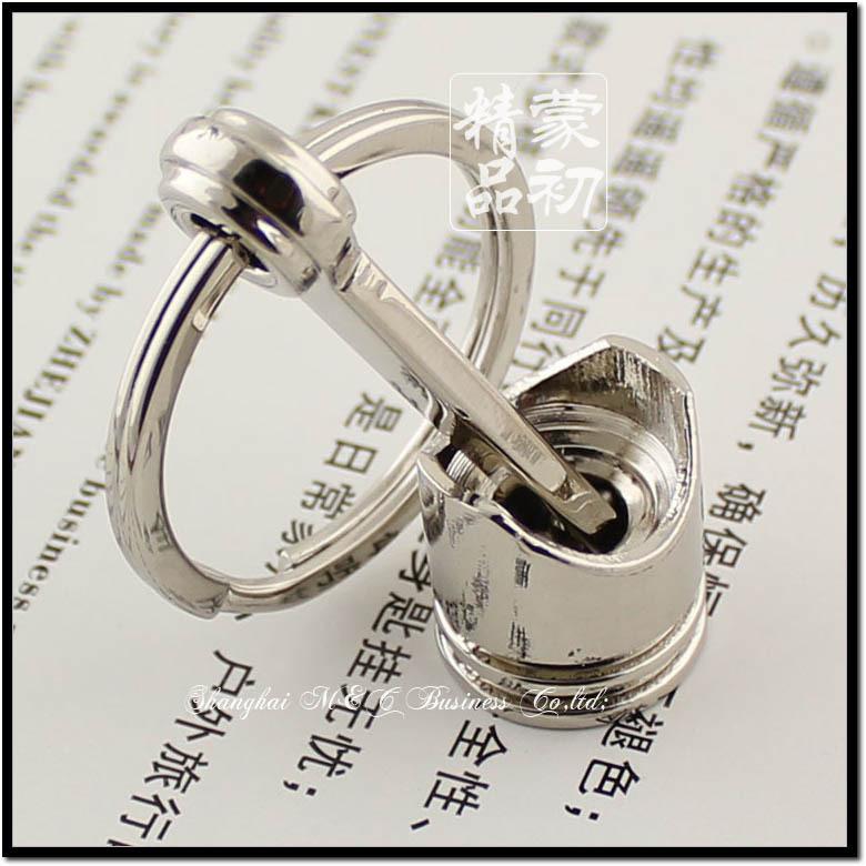 New hot engine silvery piston key ring chain keychain key fob pis