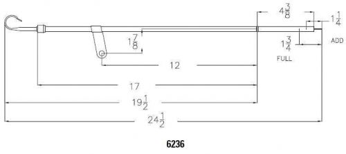 6236 mr. gasket engine oil dipstick &amp; tube - chrome