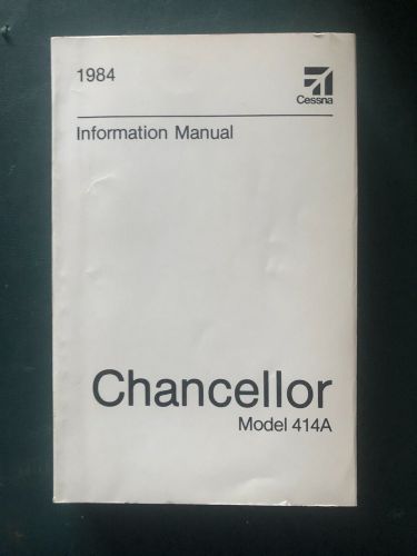 Cessna pilot information manual 414a chancellor 1984