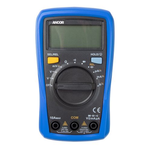 ​ancor 8 function digital multimeter - auto ranging, clear lcd display