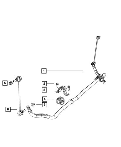 Genuine mopar stabilizer bar clamp left 4743165ab