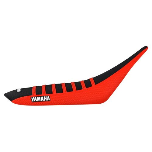 Yamaha yfz 450 seat cover  2004-2013  bright red/black/bright red ribs #200 logo