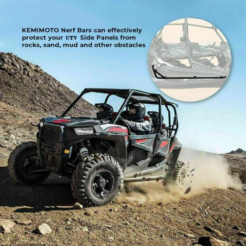 Heavy duty side steps nerf bars for polaris rzr xp 4 1000/ 4 900 turbo 2015-2023