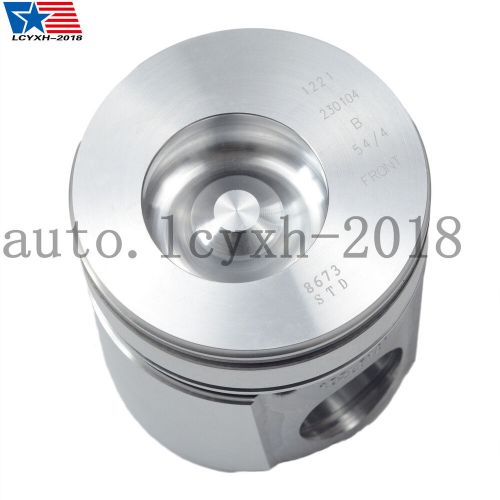 Standard size bowl piston set w/ rings / pins for 94-98 dodge cummins 5.9 12v us