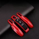 Car key cover case pu carbon fiber shell for porsche macan taycan cayenne cayman