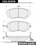 Centric parts 102.09290 front semi metallic standard pads