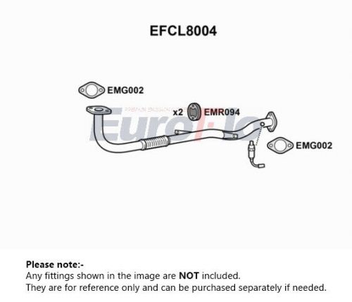 Exhaust pipe front efcl8004 euroflo mr160801 genuine top quality guaranteed new