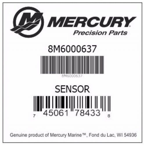 Mercury / quicksilver oem sensor 8m6000637 (brand new)