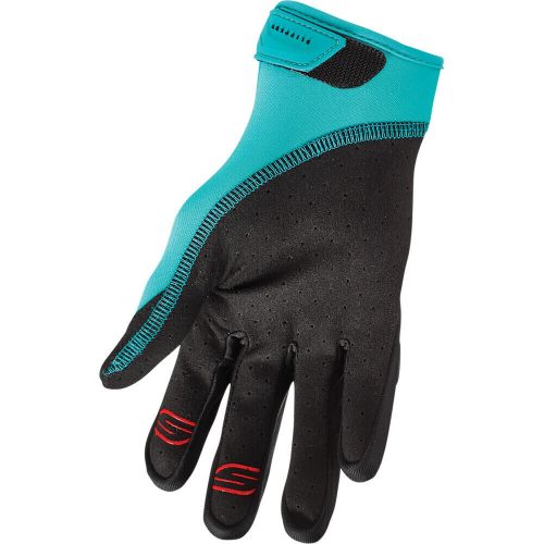 Slippery circuit gloves - black/aqua | small