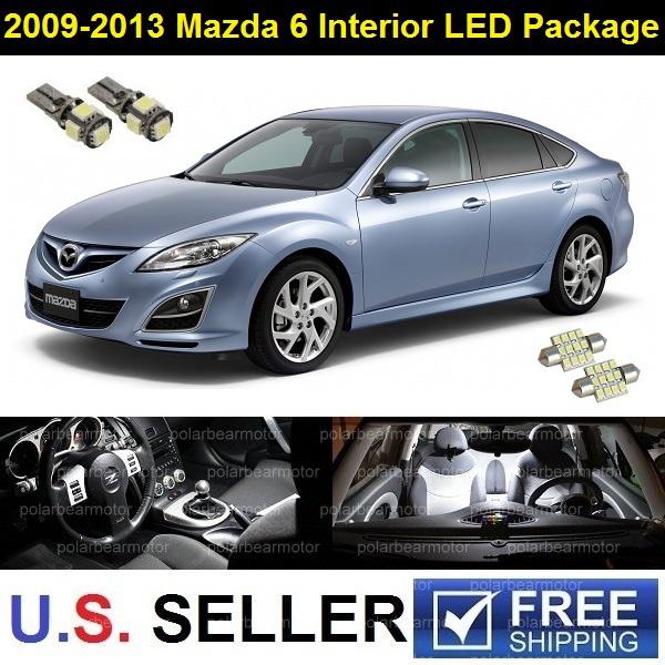 7 pieces 2009-2013 mazda6 mazdazspeed6 led smd lights package deal kit hid white