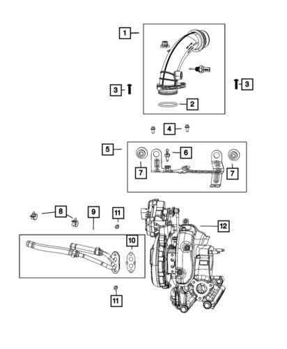 Genuine mopar coolant tube gasket 68486945aa