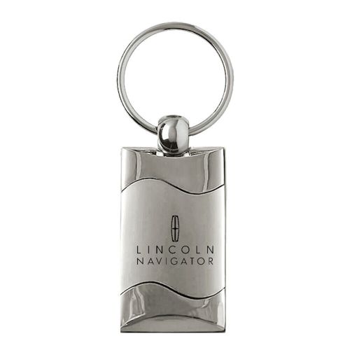 Name and logo rectangular wave keychain for navigator - augdp1192