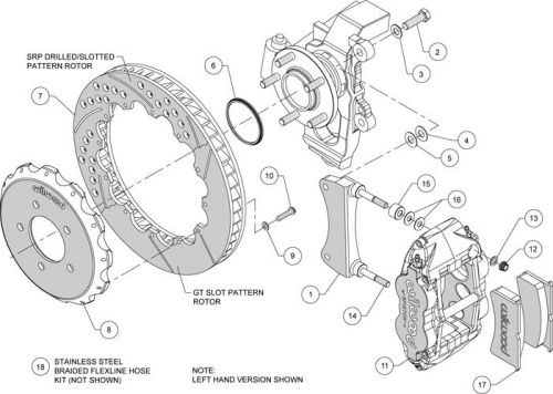 Wilwood front big brake kit fits 2006-2015 miata - miata,scca,14&#034; rotors