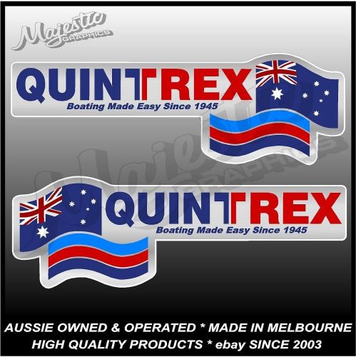 Quintrex - boating made easy -  450mm x 150mm - left / right pair - boat decals